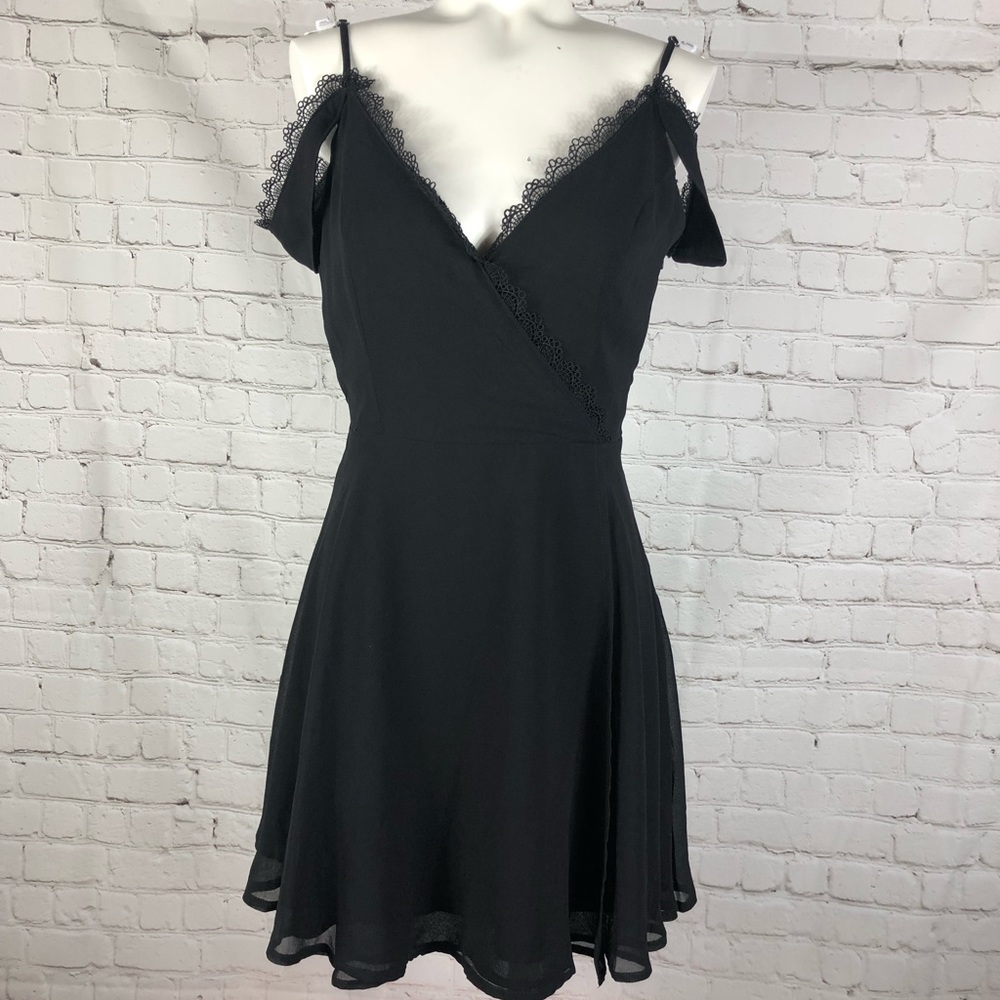 Lulus black off the shoulder dress